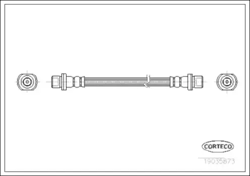 шланг тормозной задний!\ Toyota Land Cruiser all 02-07 19035873 CORTECO