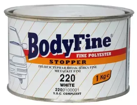 шпатлевка! BODY бел. 1кг PRO F220 FINE полиэфирная мелкозернистая доводочная\ 2200100001
