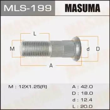 шпилька колесная! M12x1.25 L=42\ Suzuki Aerio 01-07/Carry 91-02/Escudo 88-08