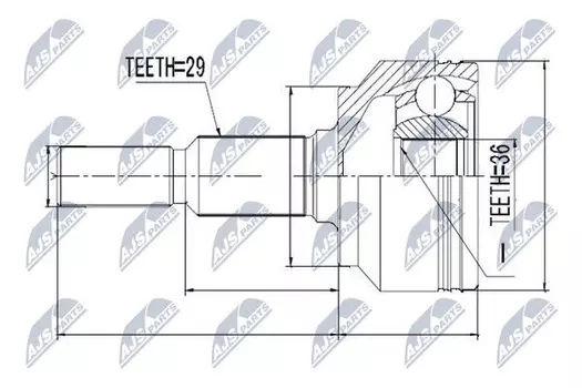 ШРУС наружный NTY NPZ-CH-012