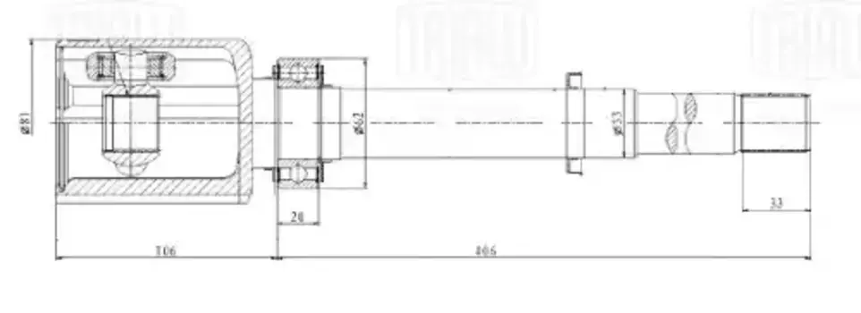 ШРУС наружный TRIALLI GO 1458
