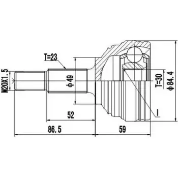 ШРУС наружный ZIKMAR Z88327R