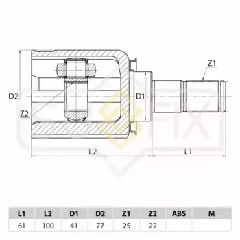 ШРУС внутренний перед лев ST1123 SUFIX