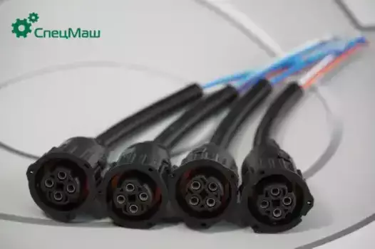 штекер !байонетный прямой (на 4 провода) \МАЗ 1845-967325-0 СПЕЦМАШ