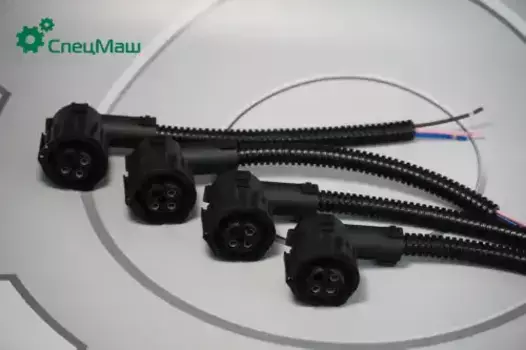 штекер !байонетный угловой (на 3 провода) \МАЗ 1845-967325-3 СПЕЦМАШ