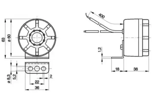 сигнал заднего хода !с кронштейном звуковой 12/24V D=70mm >97dB 3000+-200Hz\UNIVERSAL 0 986 334 001 BOSCH
