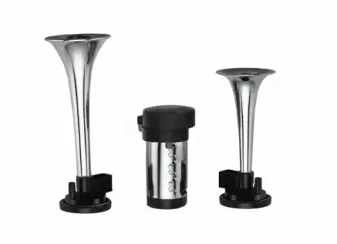 сигнал звуковой! пневматический, дудка с компрессором, Хром HR 02, 2шт, комплект\ A78803S AVS