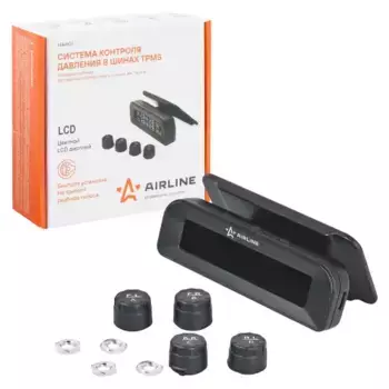 система контроля давления в шинах! TPMS, 4 датчика, дисплей на лоб. стекло,солнеч.панель\ AEBJ002 AIRLINE
