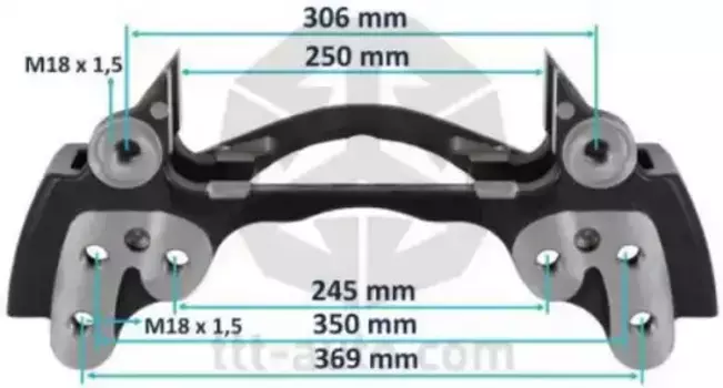 скоба диск. тормоза! 6отв. M18x1.5 22.5''\ Meritor Elsa2, RVI 20311 TTT