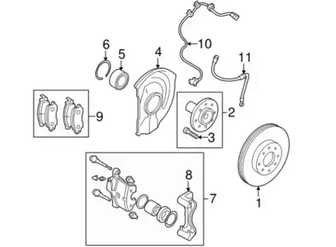 скоба переднего суппорта!\ Mitsubishi Lancer 07-17 4605A223