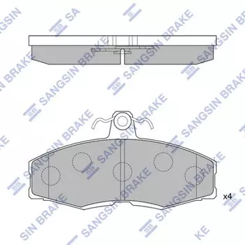 Тормозные колодки дисковые передняя ось HI-Q SP1028