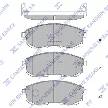Тормозные колодки дисковые передняя ось HI-Q SP1107-F