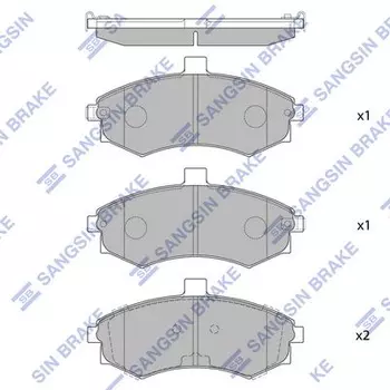 Тормозные колодки дисковые передняя ось HI-Q SP1152