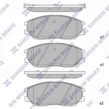 Тормозные колодки дисковые передняя ось HI-Q SP1161