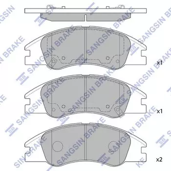 Тормозные колодки дисковые передняя ось HI-Q SP1167