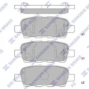 Тормозные колодки дисковые задняя ось HI-Q SP1184