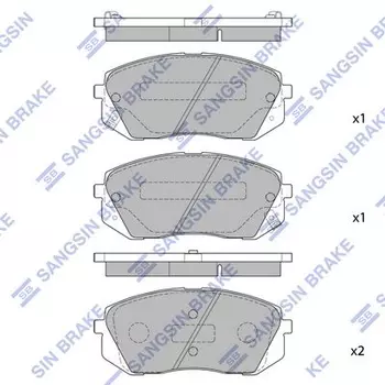 Тормозные колодки дисковые передняя ось HI-Q SP1196