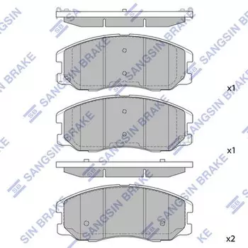Тормозные колодки дисковые передняя ось HI-Q SP1204