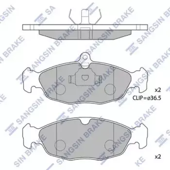 Тормозные колодки дисковые передняя ось HI-Q SP1220