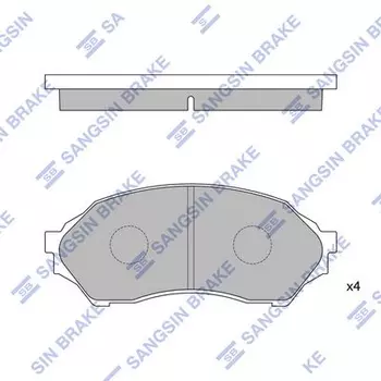 Тормозные колодки дисковые передняя ось HI-Q SP1227