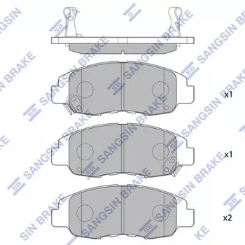 Тормозные колодки дисковые передняя ось HI-Q SP1231