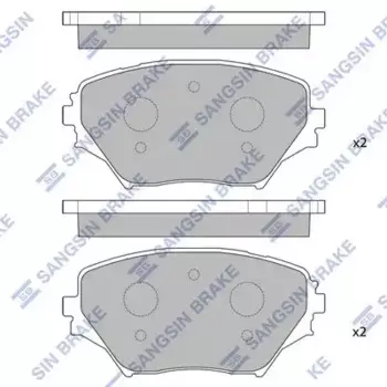 Тормозные колодки дисковые передняя ось HI-Q SP1233