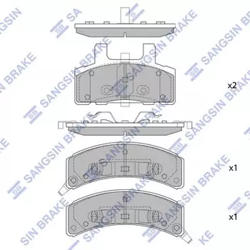 Тормозные колодки дисковые передняя ось HI-Q SP1261