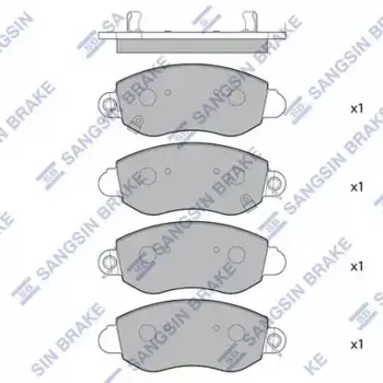 Тормозные колодки дисковые передняя ось HI-Q SP1275
