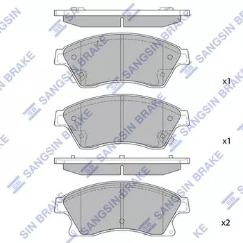 Тормозные колодки дисковые передняя ось HI-Q SP1362