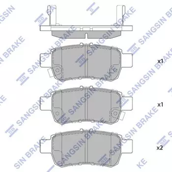 Тормозные колодки дисковые задняя ось HI-Q SP1428