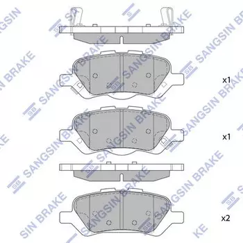 Тормозные колодки дисковые задняя ось HI-Q SP1459