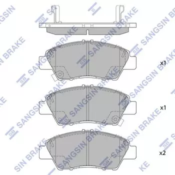 Тормозные колодки дисковые передняя ось HI-Q SP1463