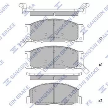 Тормозные колодки дисковые передняя ось HI-Q SP1464