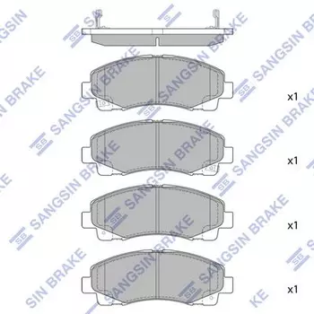 Тормозные колодки дисковые передняя ось HI-Q SP1470