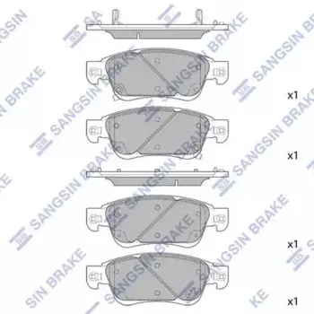 Тормозные колодки дисковые передняя ось HI-Q SP1478