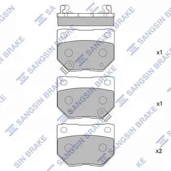 Тормозные колодки дисковые задняя ось HI-Q SP1487