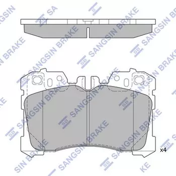 Тормозные колодки дисковые передняя ось HI-Q SP1496