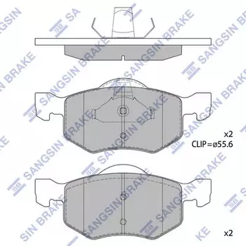 Тормозные колодки дисковые передняя ось HI-Q SP1519