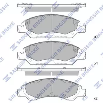 Тормозные колодки дисковые передняя ось HI-Q SP1561