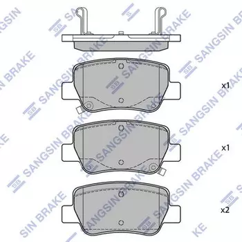 Тормозные колодки дисковые задняя ось HI-Q SP1578
