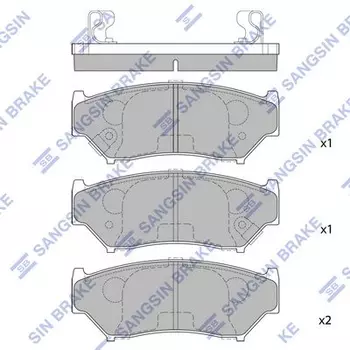 Тормозные колодки дисковые передняя ось HI-Q SP1584
