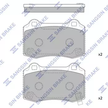 Тормозные колодки дисковые задняя ось HI-Q SP1587