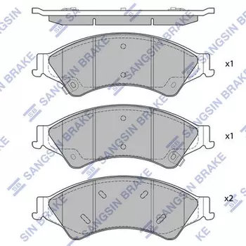 Тормозные колодки дисковые передняя ось HI-Q SP1596
