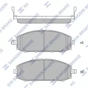 Тормозные колодки дисковые передняя ось HI-Q SP1599