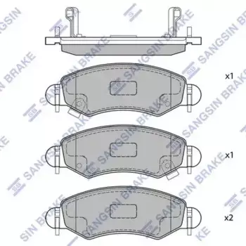 Тормозные колодки дисковые передняя ось HI-Q SP1601