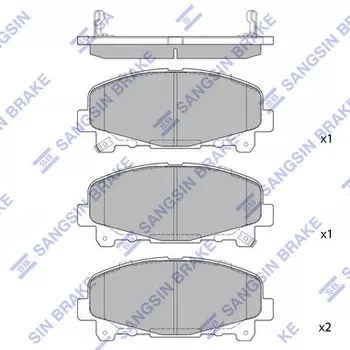 Тормозные колодки дисковые передняя ось HI-Q SP1606