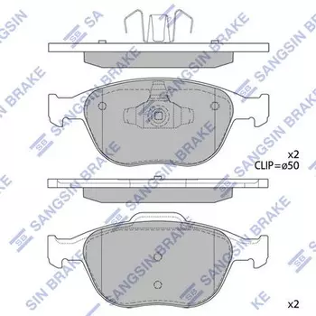 Тормозные колодки дисковые передняя ось HI-Q SP1623