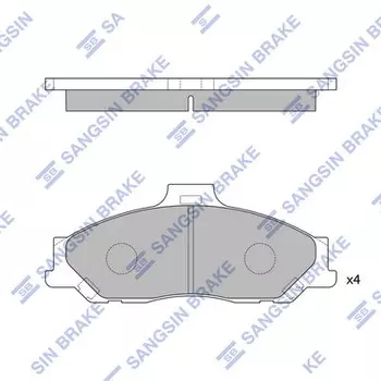 Тормозные колодки дисковые передняя ось HI-Q SP1628