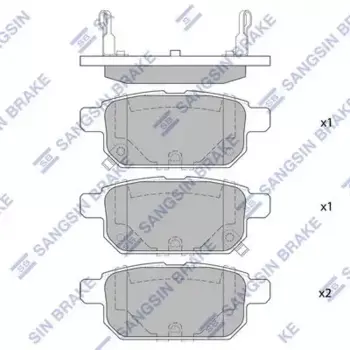 Тормозные колодки дисковые задняя ось HI-Q SP1634