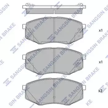 Тормозные колодки дисковые передняя ось HI-Q SP1681
